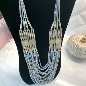 Chico’s silver and gold beaded necklace